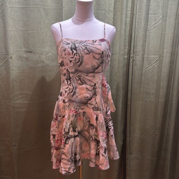 Guess 100% linen floral print mini dress, US8 - Picture 5 of 11